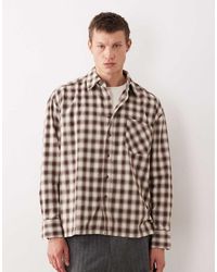 Only & Sons - Ruimvallend Recht Geruit Overhemd Met Lange Mouwen - Lyst