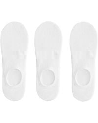 Oysho - 3 Pairs Of High Cut Cotton Blend Invisible Sports Socks - Lyst