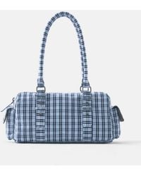 Pull&Bear - Check Print Shoulder Bag - Lyst