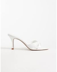 Mango - Cross Strap Heeled Mule - Lyst