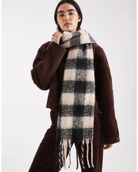 Threadbare - Écharpe style couverture à carreaux vichy - noir/crème - Lyst