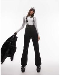 TOPSHOP - Sno Flared Ski Pants With Braces - Lyst