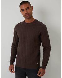 Threadbare - Cable Knit Crew Neck Jumper - Lyst