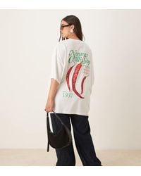 ASOS - Asos Design Curve Oversized T-shirt With Chilli Graphic - Lyst