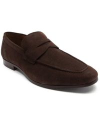 Thomas Crick - Harley Loafer Suede Leather Slip-On Loafer Shoes - Lyst