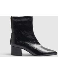 River Island - Point Toe Heeled Ankle Boots - Lyst