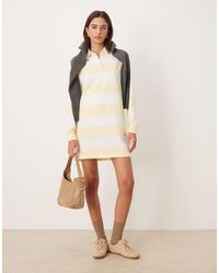 Calvin Klein - Long Sleeve Polo Mini Dress - Lyst