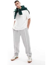 ASOS - Smart Straight Leg Sweatpants With Piping Detail - Lyst