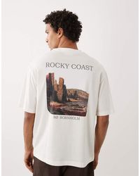 SELECTED - Oversized T-shirt With Coast Graphic - Lyst