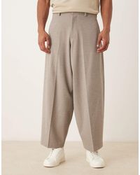 ASOS - Barrel Leg Suit Trouser - Lyst