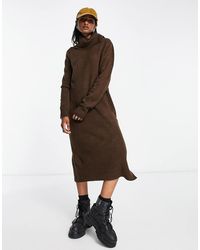 ONLY - Midi Trui-Jurk Met Col - Lyst