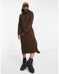 ONLY - Midi Trui-Jurk Met Col - Lyst