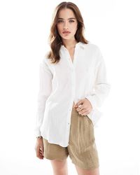 Jdy - Camicia Ampia A Maniche Lunghe Bianca - Lyst