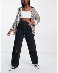 TOPSHOP - baggy Jeans With Knee Rips - Lyst