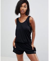 Calvin Klein Tuta corta con schiena scoperta - Nero