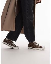 Converse - Chuck taylor all star - baskets montantes à imprimé léopard façon poulain - Lyst
