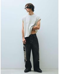 Bershka - Jeans With Self-fabric Patch - Lyst