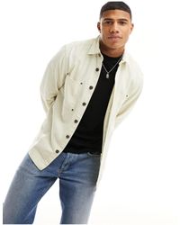 ASOS - Twill Cotton Overshirt With Metal Buttons - Lyst
