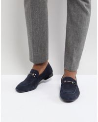 dune navy loafers