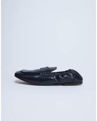 TOPSHOP - Brooks Ruched Back Real Leather Loafer - Lyst