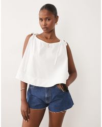 ASOS - Top coupe trapèze d'ensemble contrecollé à dos nu - nuage - Lyst