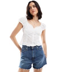 New Look - Milkmaid Button Through Top - Lyst