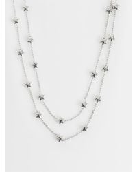 Reclaimed Vintage - Two Row Star Chain Necklace - Lyst
