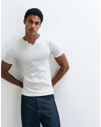 ASOS - Muscle Fit T-shirt With Notch Neck - Lyst