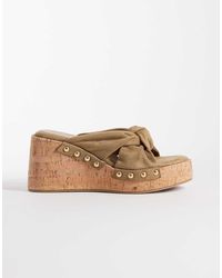 ASOS - Tulip Wedge Sandals With Twist Detailing - Lyst
