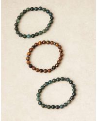 ASOS - Confezione Da 3 Bracciali Da Festival Con Perline Semipreziose - Lyst