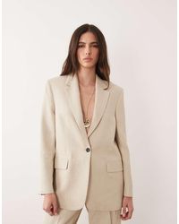 Mango - Casiopea Linen Mix Relaxed Blazer - Lyst