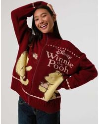 Skinnydip London - Disney Winnie The Pooh Zip Through Knitted Jumper - Lyst
