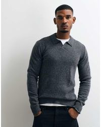 Blend - Knitted Collared Wool-mix Jumper - Lyst