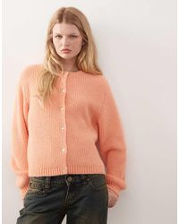 Monki - Button Up Knit Cardigan - Lyst