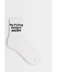 ASOS - Socks With Swear Word Festival Graphic - Lyst