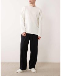 ASOS - Tailored Wide Leg Comfort Stretch Pants - Lyst