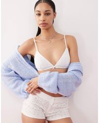 Monki - – mix and match – weicher triangel-bh aus pointelle - Lyst