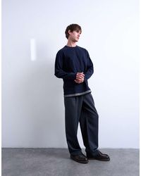 TOPMAN - Double Layer Jersey Long Sleeve Tee - Lyst