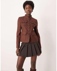 Mango - Wool Mix Utility Short Jacket - Lyst