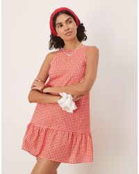 ASOS - Dropped Waist Shift Mini Dress With Scoop Back - Lyst