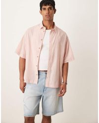 ASOS - Camicia Oversize Squadrata Effetto Lino - Lyst