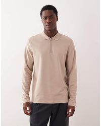 ASOS - Breathemaxtm Heavyweight Regular Fit Long Sleeve Zip Polo - Lyst