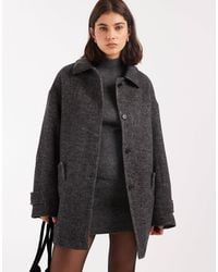 ASOS - Wool Blend Textured Jacket With Collar - Lyst