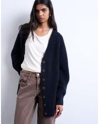 TOPSHOP - Knitted Ultimate Boyfriend Cardigan - Lyst