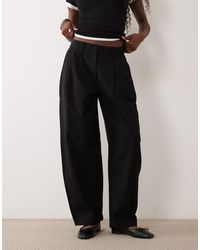 Aware - Hose mit doppelter bundfalte und barrel-leg - Lyst