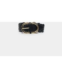 Stradivarius - Geflochtener gürtel mit doppelter schnalle - Lyst