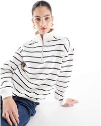 Cotton On - Cotton On Oversized Collar Half Zip Sweatshirt - Lyst