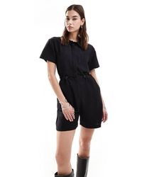 Reclaimed (vintage) - Linen Romper Playsuit - Lyst