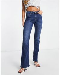 ONLY - Blush Mid Waisted Flared Jeans - Lyst