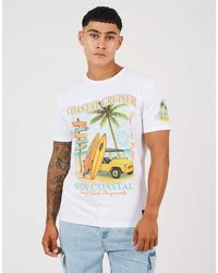 Brave Soul - Cotton Jersey Graphic T-Shirt - Lyst